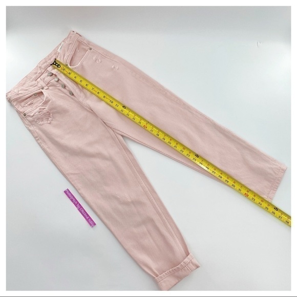 H&M & DENIM Boyfriend Low Jeans Powder pink sz24 - Picture 7 of 8